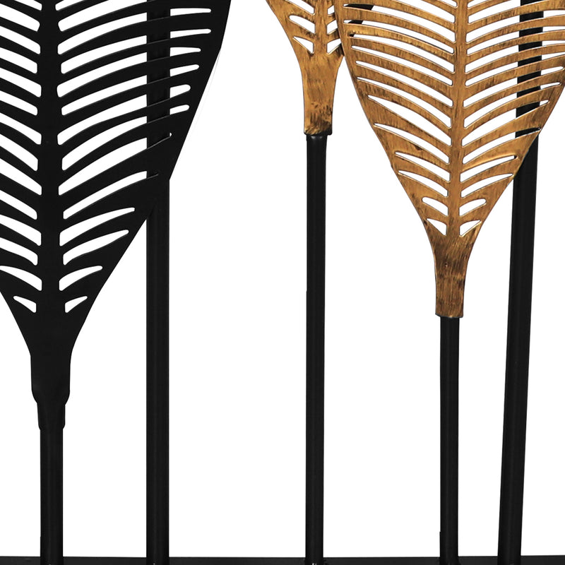 Metal Wall Art Hanging Tribal Leaf